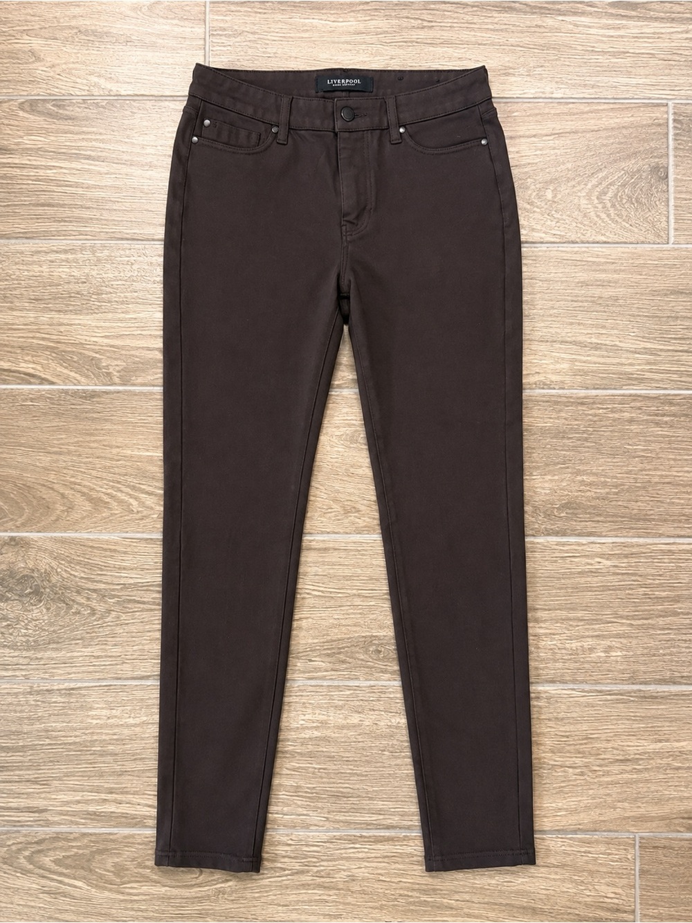 Liverpool Skinny Pants Women’s 8 Dark Chocolate Brown Stretch